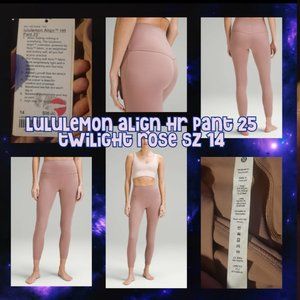 NWT SIZE 14 LULULEMON ALIGN HR 25 PANTS